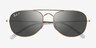 Ray-Ban RB3735 Shiny Gold MetalSunglass Frames from EyeBuyDirect, Closed View