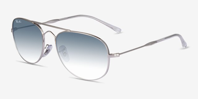 Ray-Ban RB3735 Silver MetalSunglass Frames from EyeBuyDirect, Angle View