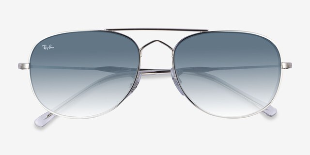 Ray-Ban RB3735 Silver MetalSunglass Frames from EyeBuyDirect, Closed View