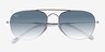 Ray-Ban RB3735 Silver MetalSunglass Frames from EyeBuyDirect, Closed View