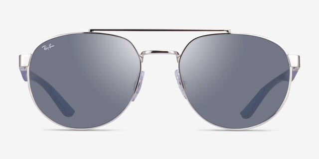 Ray-Ban RB3736 Liefforce Shiny Silver MetalSunglass Frames from EyeBuyDirect, Front View