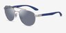 Ray-Ban RB3736 Liefforce Shiny Silver MetalSunglass Frames from EyeBuyDirect, Angle View