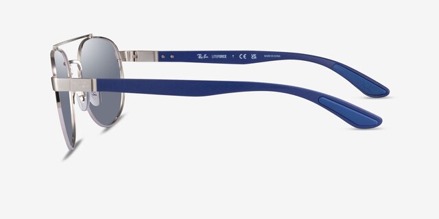Ray-Ban RB3736 Liefforce Shiny Silver MetalSunglass Frames from EyeBuyDirect, Side View