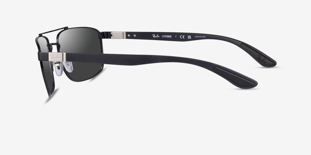 Ray-Ban RB3737 Liteforce Black MetalSunglass Frames from EyeBuyDirect, Side View