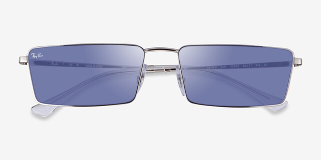 Ray-Ban RB3741 Emy Silver MetalSunglass Frames from EyeBuyDirect, Closed View