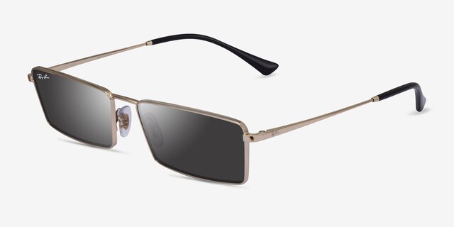 Ray-Ban RB3741 Emy Light Gold MetalSunglass Frames from EyeBuyDirect, Angle View