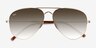 Ray-Ban RB3825 Light Gold MetalSunglass Frames from EyeBuyDirect, Closed View