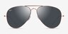 Ray-Ban RB3825 Or rose MétalSoleil de Lunette de vue d'EyeBuyDirect, Vue de Face