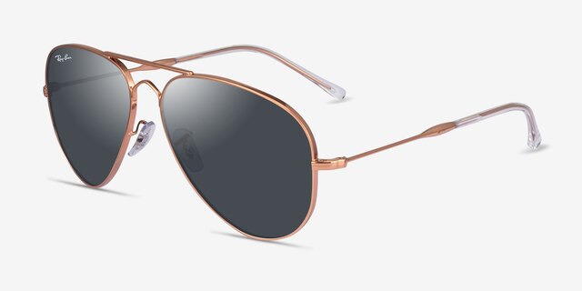 Ray-Ban RB3825 Or rose MétalSoleil de Lunette de vue d'EyeBuyDirect, Vue d'Angle