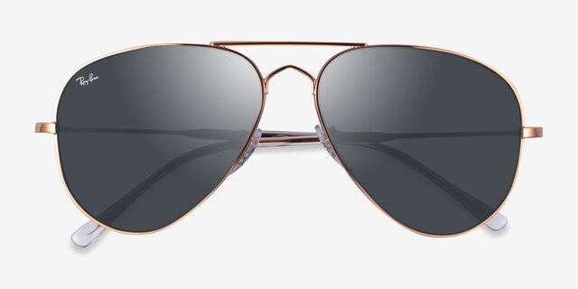 Ray-Ban RB3825 Or rose MétalSoleil de Lunette de vue d'EyeBuyDirect, Vue Rapprochée