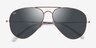 Ray-Ban RB3825 Or rose MétalSoleil de Lunette de vue d'EyeBuyDirect, Vue Rapprochée