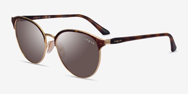 Vogue Eyewear VO4303S Tortoise Gold MetalSunglass Frames from EyeBuyDirect, Angle View