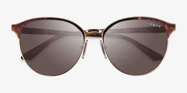 Vogue Eyewear VO4303S Tortoise Gold MetalSunglass Frames from EyeBuyDirect, Closed View