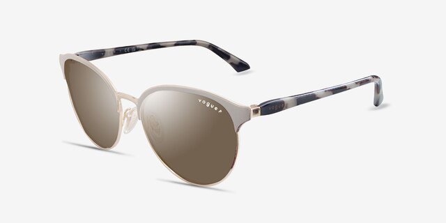 Vogue Eyewear VO4303S White Gold MetalSunglass Frames from EyeBuyDirect, Angle View