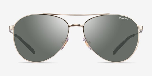 ARNETTE Sidecar Light Gold MetalSunglass Frames from EyeBuyDirect, Front View