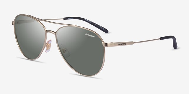 ARNETTE Sidecar Light Gold MetalSunglass Frames from EyeBuyDirect, Angle View