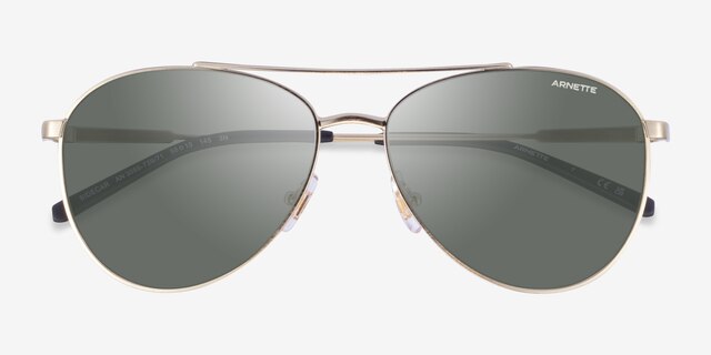 ARNETTE Sidecar Light Gold MetalSunglass Frames from EyeBuyDirect, Closed View