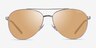 ARNETTE Sidecar Silver Gunmetal MetalSunglass Frames from EyeBuyDirect, Front View