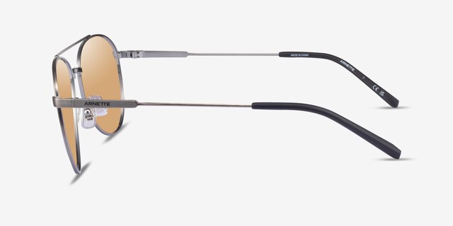 ARNETTE Sidecar Silver Gunmetal MetalSunglass Frames from EyeBuyDirect, Side View