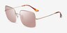Ray-Ban RB1971 Square Shiny Rose Gold MetalSunglass Frames from EyeBuyDirect, Angle View