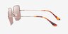 Ray-Ban RB1971 Square Shiny Rose Gold MetalSunglass Frames from EyeBuyDirect, Side View
