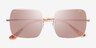 Ray-Ban RB1971 Square Shiny Rose Gold MetalSunglass Frames from EyeBuyDirect, Closed View
