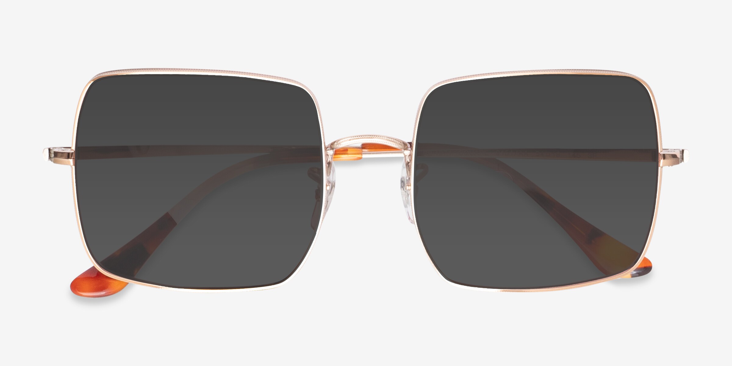 Ray-Ban Women\'s Gold Frame Brown Gradient Square Sunglasses 54mm RB1971 238603063?fmt=auto&$background  main image 3