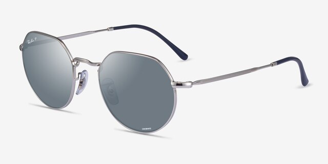 Ray-Ban RB3565 Jack Silver MetalSunglass Frames from EyeBuyDirect, Angle View