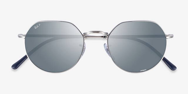Ray-Ban RB3565 Jack Silver MetalSunglass Frames from EyeBuyDirect, Closed View
