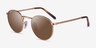 Ray-Ban RB3637 New Round Rose Gold MetalSunglass Frames from EyeBuyDirect, Angle View