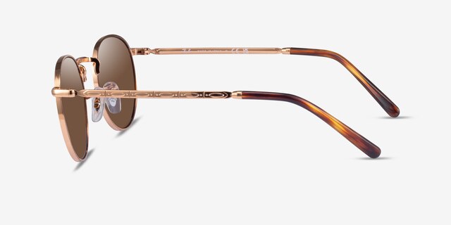 Ray-Ban RB3637 New Round Rose Gold MetalSunglass Frames from EyeBuyDirect, Side View