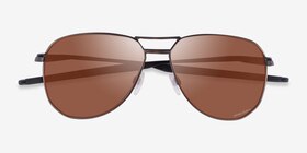 Oakley Contrail Matte Bronze Métal Soleil de Lunette de vue d'EyeBuyDirect, Vue Rapprochée