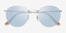 Ray-Ban RB3447 Round Shiny Silver MetalSunglass Frames from EyeBuyDirect, Closed View