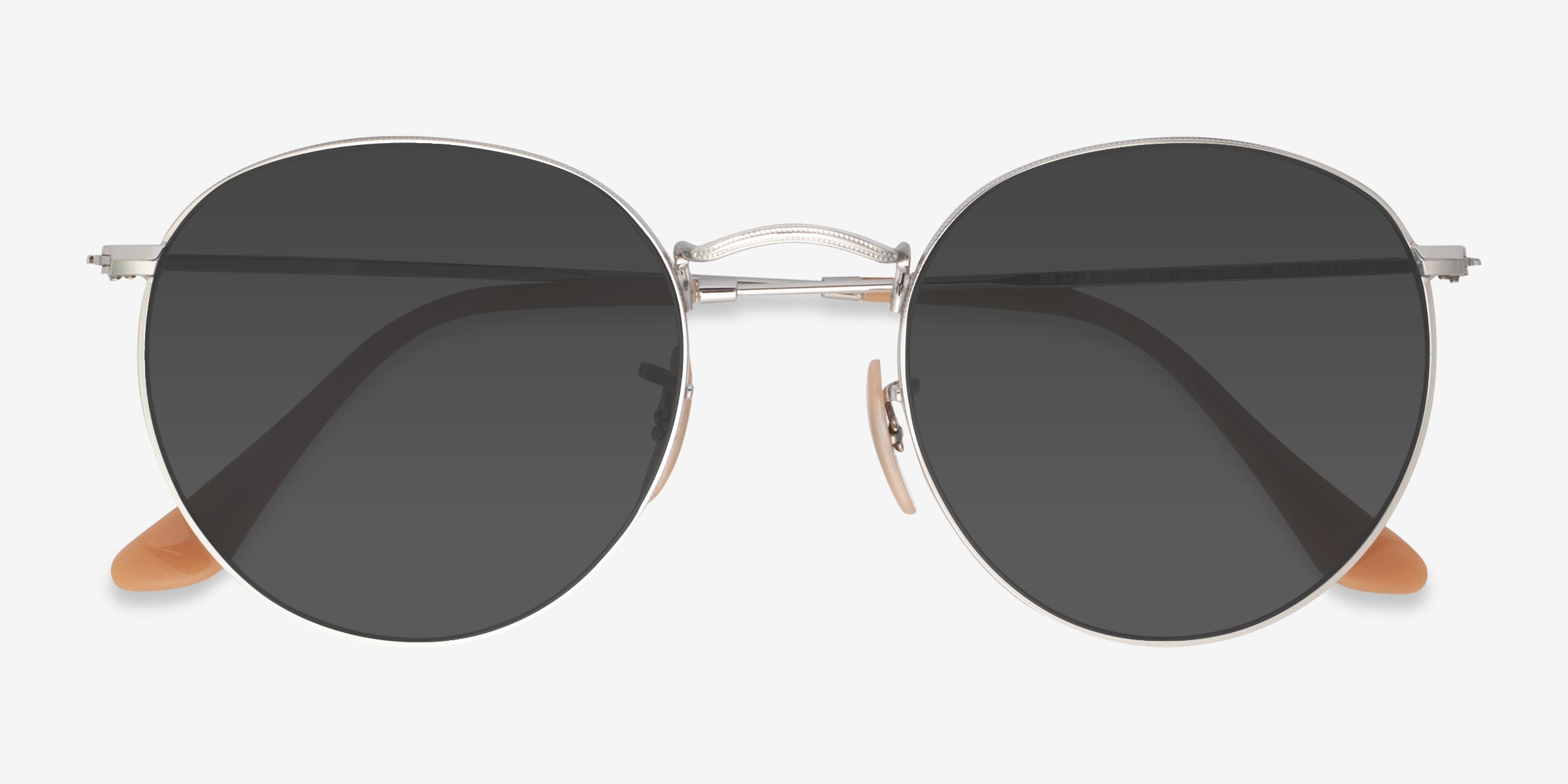 Deals Ray-Ban RB3447 Round Metal Sunglasses