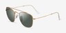 Ray-Ban RB3557 Gold MetalSunglass Frames from EyeBuyDirect, Angle View