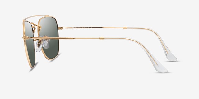 Ray-Ban RB3557 Gold MetalSunglass Frames from EyeBuyDirect, Side View