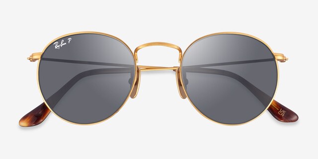 Ray-Ban RB8247 Matte Gold TitaniumSunglass Frames from EyeBuyDirect, Closed View
