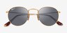 Ray-Ban RB8247 Matte Gold TitaniumSunglass Frames from EyeBuyDirect, Closed View