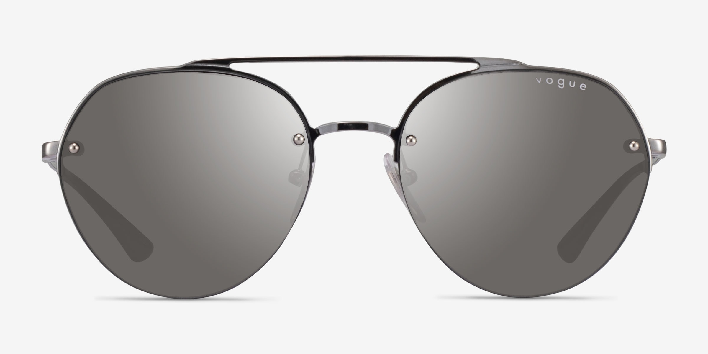 Vogue Silver and Black SUNGLASSES Vogue Eyewear VO4113S - Aviator Silver Black Frame  main image 2