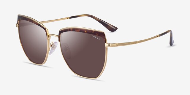 Vogue Eyewear VO4234S Tortoise Gold MetalSunglass Frames from EyeBuyDirect, Angle View