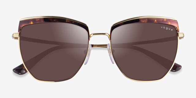 Vogue Eyewear VO4234S Tortoise Gold MetalSunglass Frames from EyeBuyDirect, Closed View
