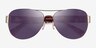 Coach HC7059 L138 Purple Gold MetalSunglass Frames from EyeBuyDirect, Closed View