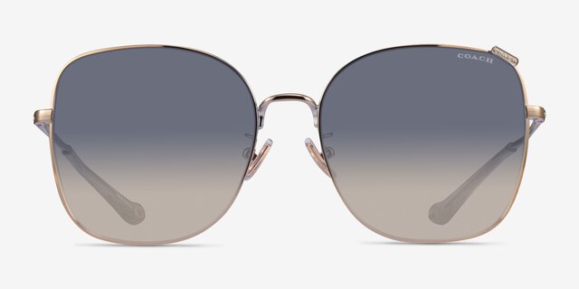 Coach HC7133 C7997 Shiny Light Gold MetalSunglass Frames from EyeBuyDirect, Front View