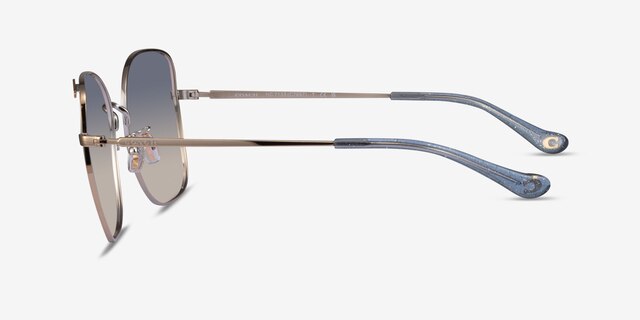 Coach HC7133 C7997 Shiny Light Gold MetalSunglass Frames from EyeBuyDirect, Side View