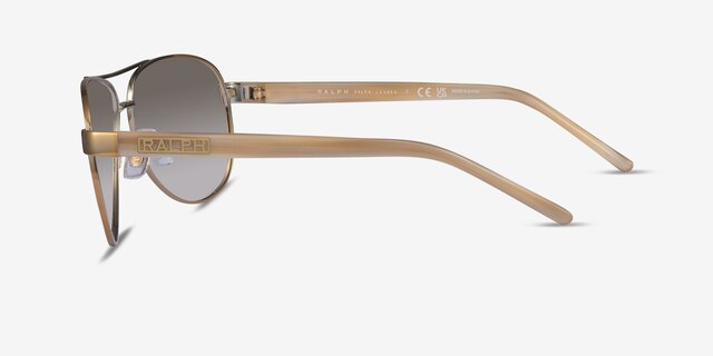 Ralph RA4004 Gold MetalSunglass Frames from EyeBuyDirect, Side View