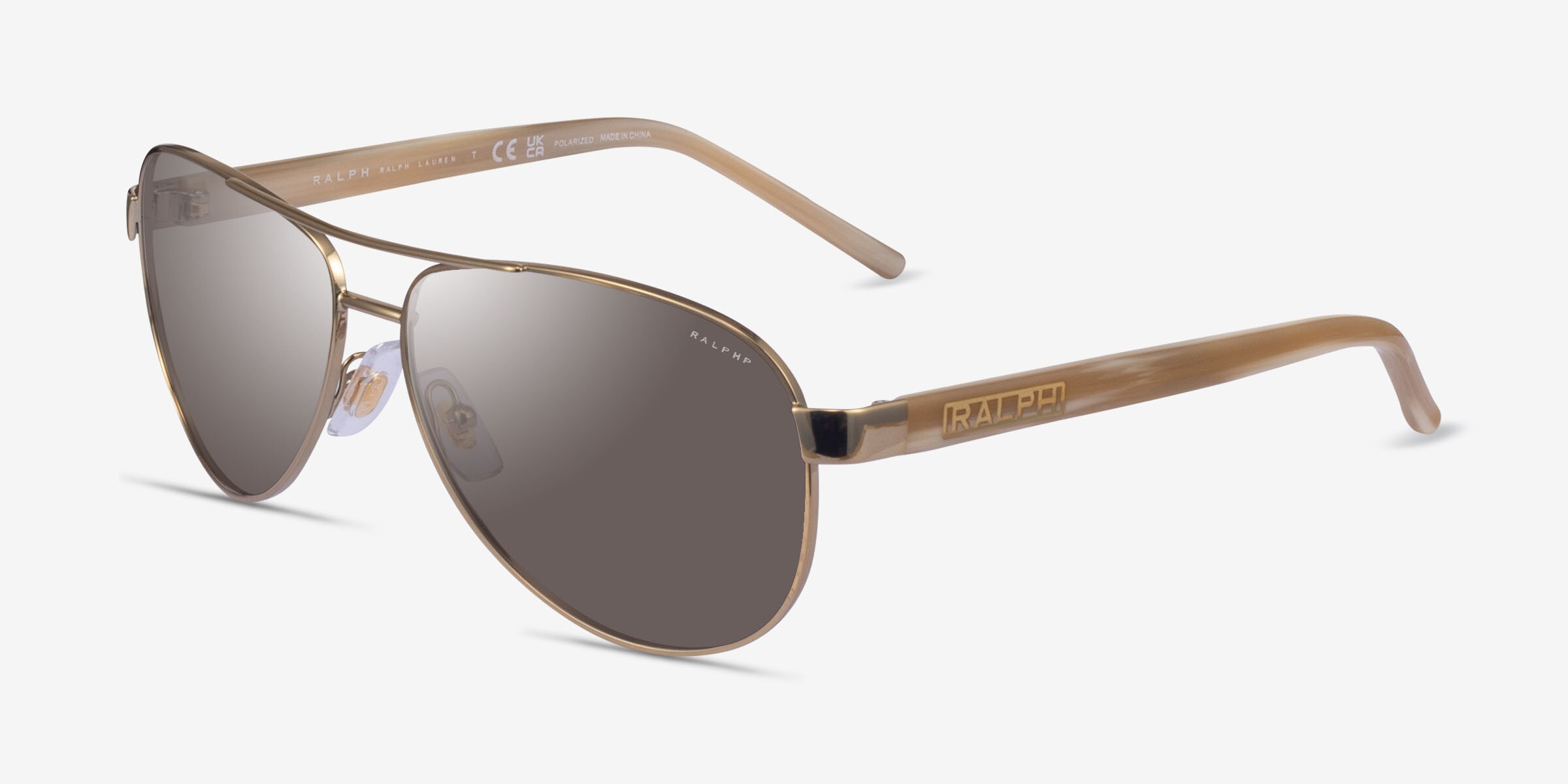 Ralph Polarized Aviator Sunglasses Amazon.com: Ralph by Ralph Lauren Womens RA4004 Aviator  main image 3