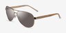 Ralph RA4004 Shiny Gold MetalSunglass Frames from EyeBuyDirect, Angle View