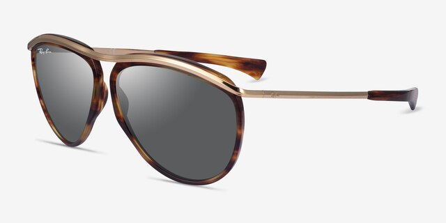 Ray-Ban RB2219 Gold Tortoise MetalSunglass Frames from EyeBuyDirect, Angle View