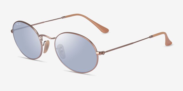 Ray-Ban RB3547N Rose Gold MetalSunglass Frames from EyeBuyDirect, Angle View