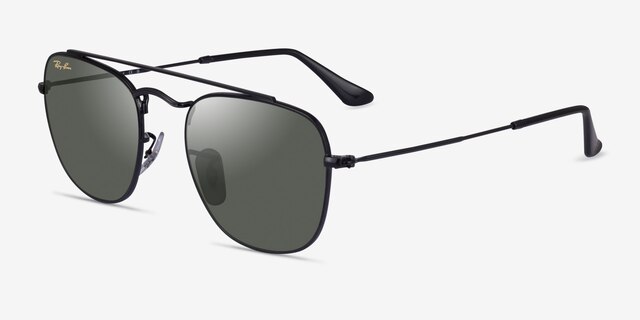 Ray-Ban RB3557 Black MetalSunglass Frames from EyeBuyDirect, Angle View